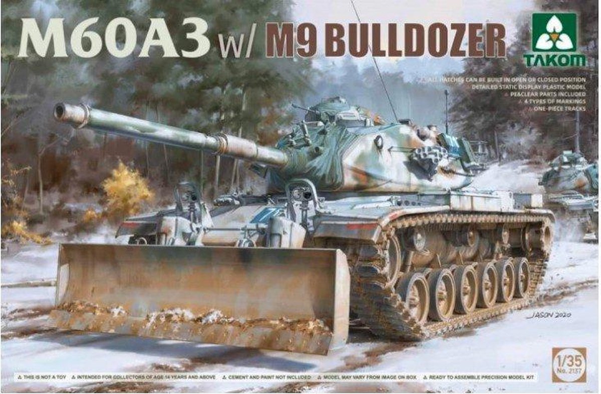 Takom | 2137 | M60A3 w/M9 Bulldozer | 1:35